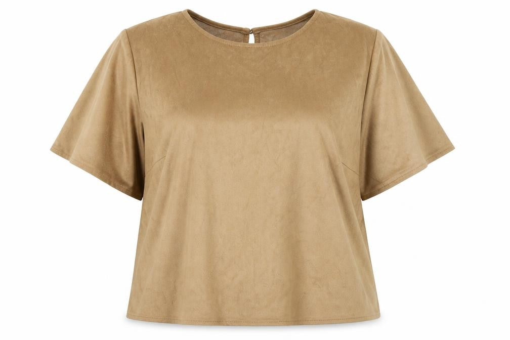 Papaya Womens Beige   Basic T-Shirt Size 16
