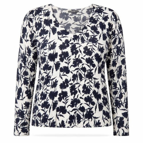 South Womens Blue Floral  Pullover Jumper Size 14