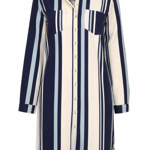 CAMEO ROSE Womens Blue Striped  Shirt Dress  Size 10