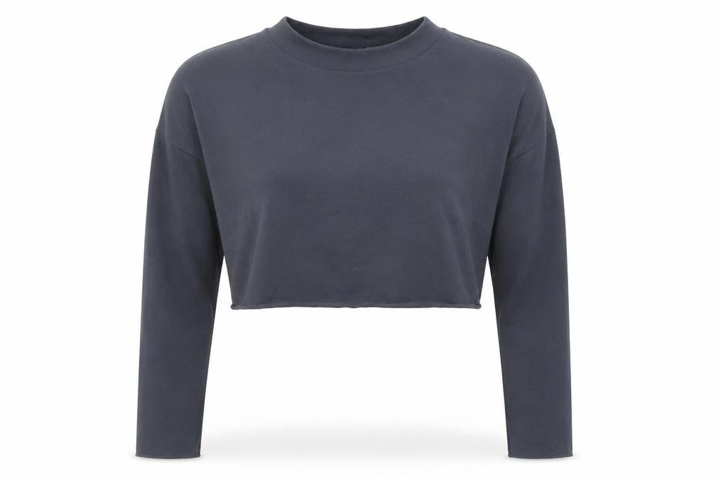 Boohoo Womens Grey   Cropped T-Shirt Size 12