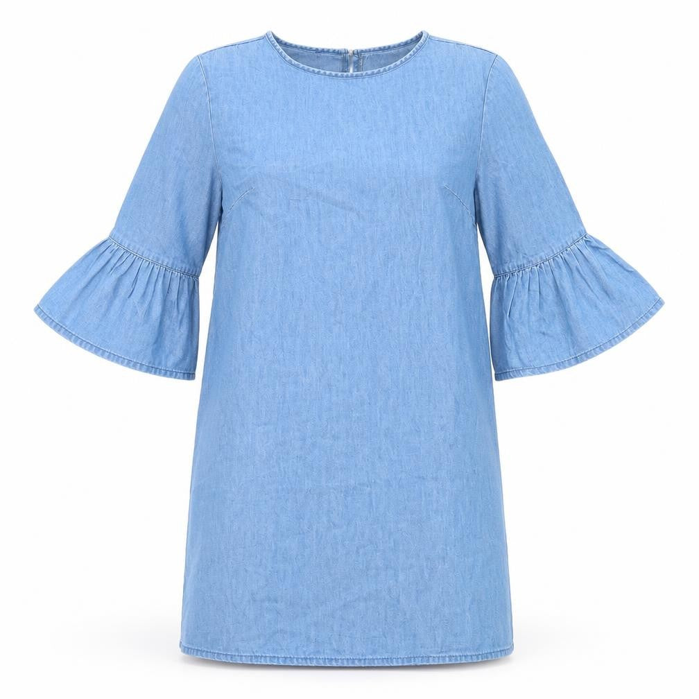 Denim & Co. Womens Blue  Denim A-Line  Size 6