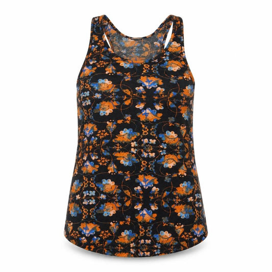 Front view of Atmosphere women’s black geometric jersey basic tank, size UK 6