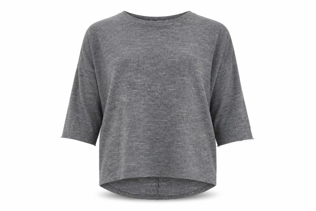 Front view of Atmosphere women’s grey knit jumper, size UK 6