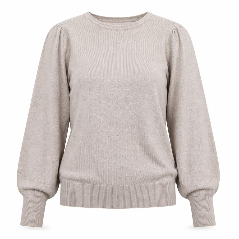 Front view of Atmosphere women’s brown knit jumper, size UK 8