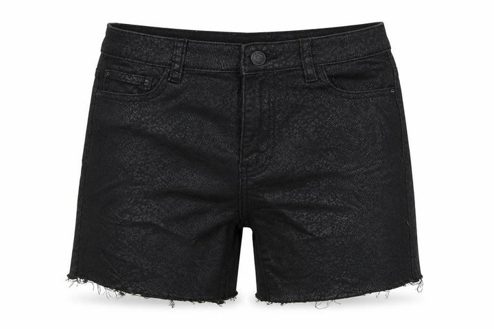 New Look Womens Black Cut-Off Shorts Size 10 - Super Skinny