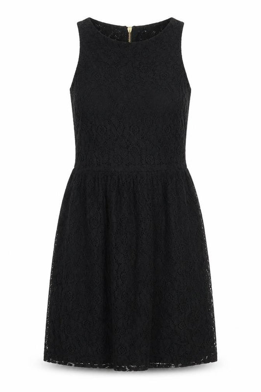 Front view of Glamorous women’s black skater dress, size UK 8