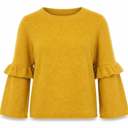 F&F Womens Yellow   Pullover Jumper Size 12  - Bell Sleeve