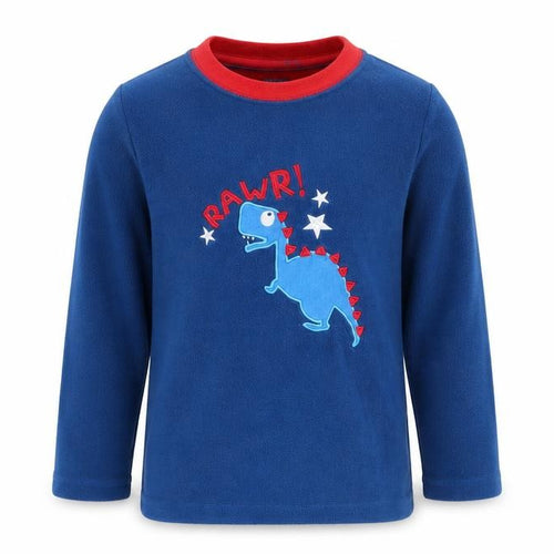 Rebel Boys Blue Solid   Pyjama Top Size 6-7 Years  - Dinosaur