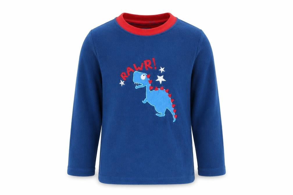 Rebel Boys Blue Solid   Pyjama Top Size 6-7 Years  - Dinosaur