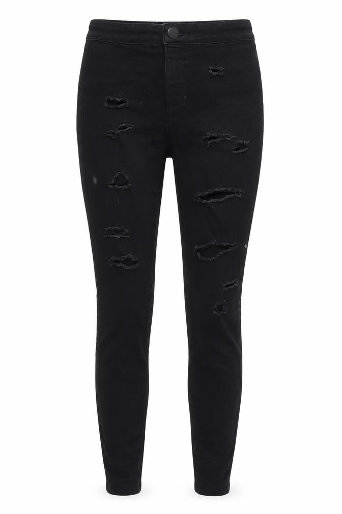 Miss Denim Womens Black  Denim Jegging Jeans Size 6 L29 in