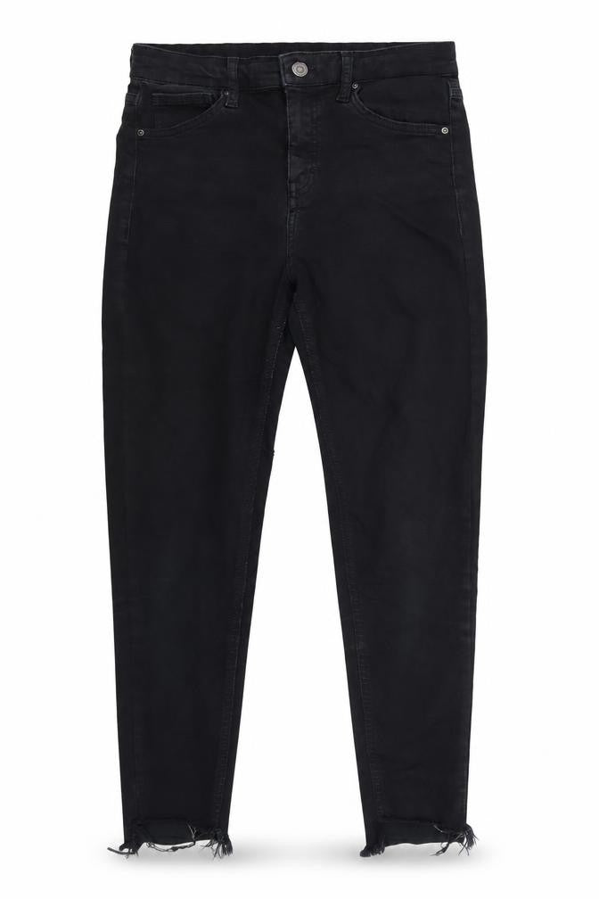 Topshop Womens Black  Denim Cropped Jeans Size 28 in L29 in