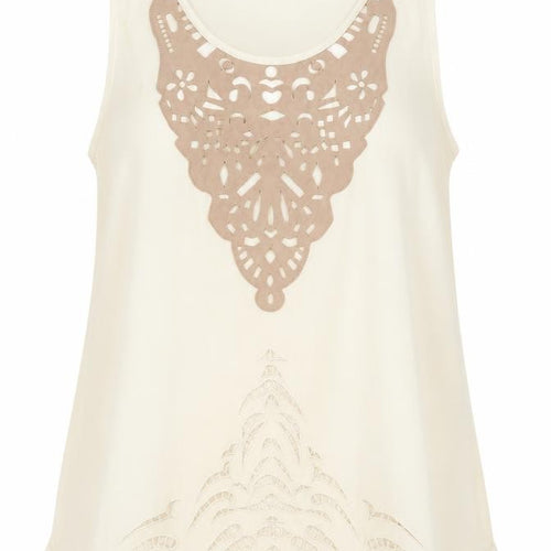 VICTOR & KARL Womens Ivory   Tunic T-Shirt Size XL