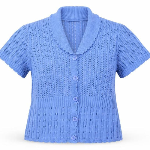 Gifford Fox Womens Blue  Knit Cape Jumper Size 18