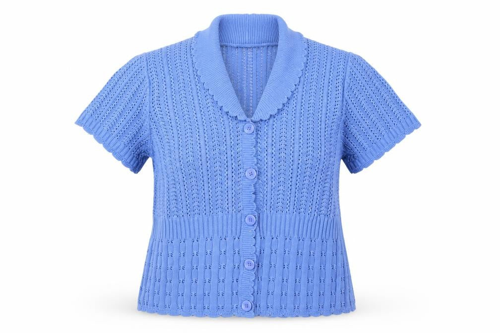 Gifford Fox Womens Blue  Knit Cape Jumper Size 18