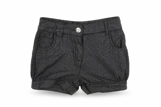 Front view of Tu girls’ grey herringbone cut-off shorts, size 6, years