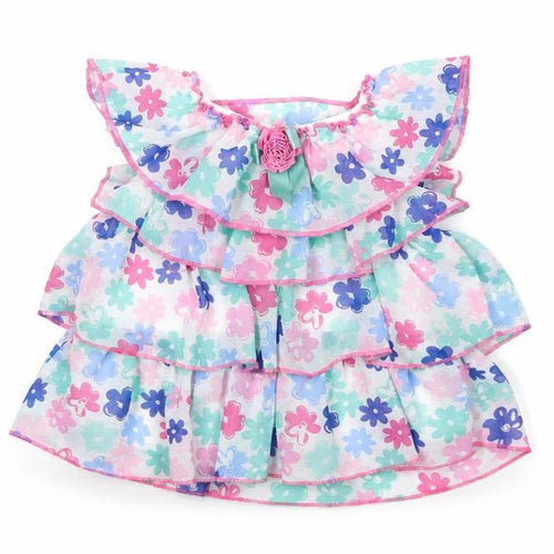 Nanette Lepore Girls White Floral  Basic T-Shirt Size 3 Years