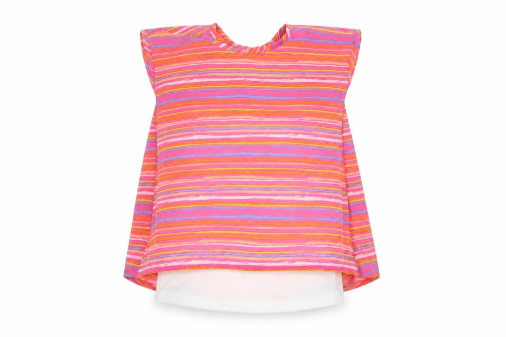 Healthtex Girls Pink Striped  Basic T-Shirt Size 4 Years