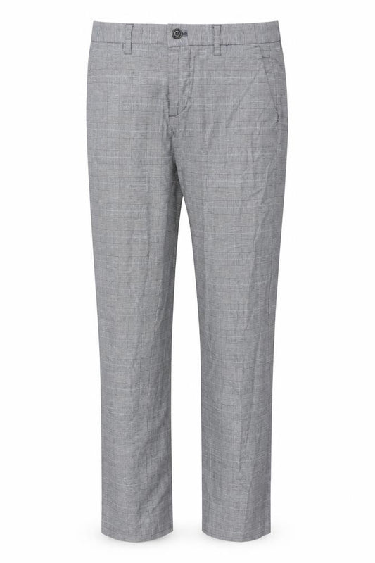 Front view of Gap men’s grey trousers, size 30, 27-inch leg
