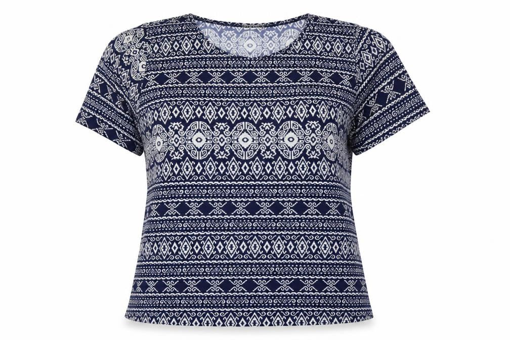 Yue sheng Womens Blue   Basic T-Shirt Size M