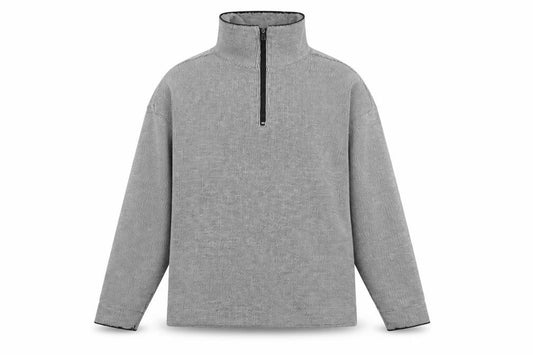 Front view of River Island men’s grey jumper, size M