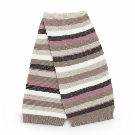 gergeo Girls Brown Striped Knit Scarf Scarves & Wraps One Size