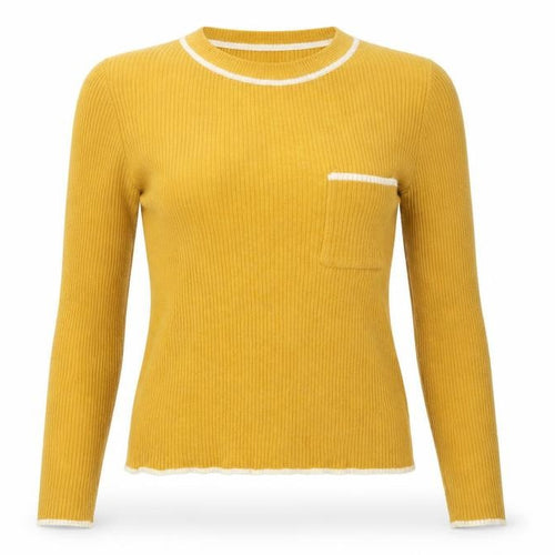 Cooperative Womens Yellow Striped Knit Pullover Jumper Size XS