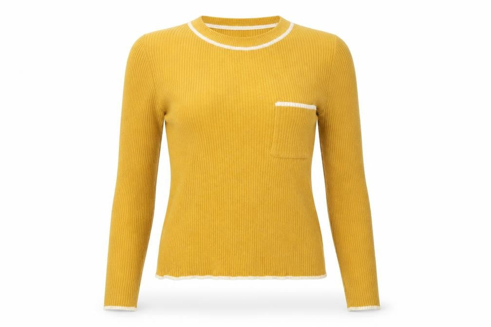 Cooperative Womens Yellow Striped Knit Pullover Jumper Size XS