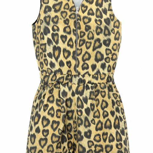 Kiah Womens Yellow Animal Print  Playsuit One-Piece Size 10