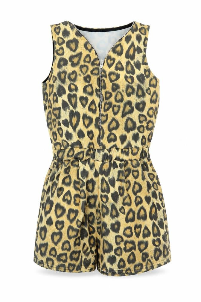 Kiah Womens Yellow Animal Print  Playsuit One-Piece Size 10