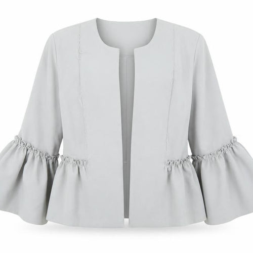 TopshopO Womens Grey   Jacket  Size 14  - Edge to Edge