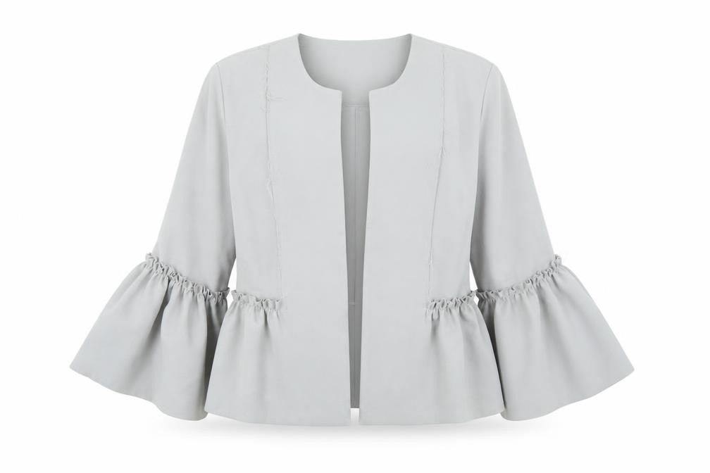 TopshopO Womens Grey   Jacket  Size 14  - Edge to Edge