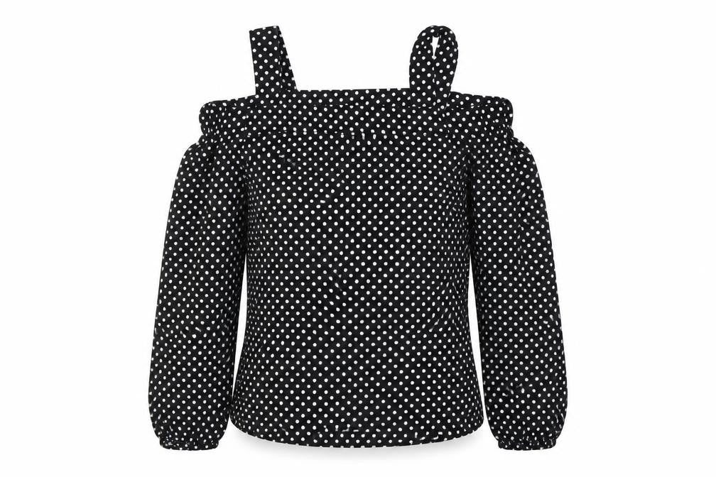 Primark Womens Black Polka Dot  Basic Blouse Size 4