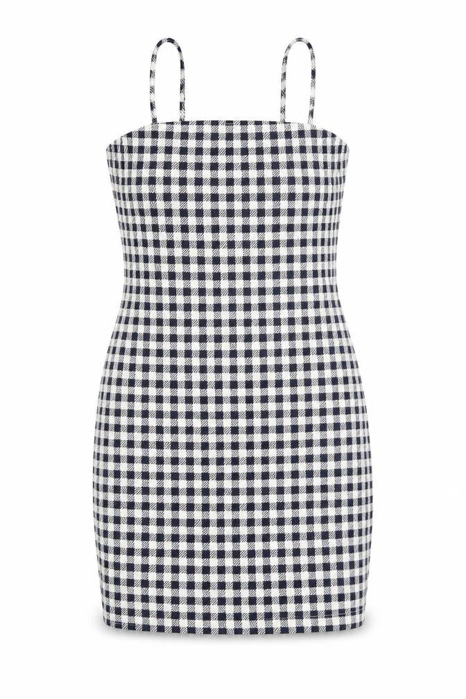 SheIn Womens Blue Check  Mini  Size S