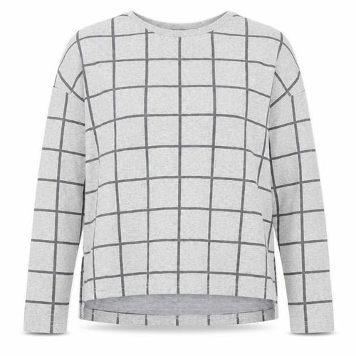 Primark Womens Grey Check  Pullover Sweatshirt Size 4