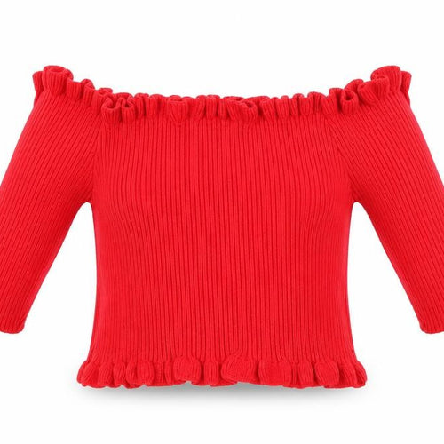 New Look Girls Red   Pullover Jumper Size 14 Years  - crop top
