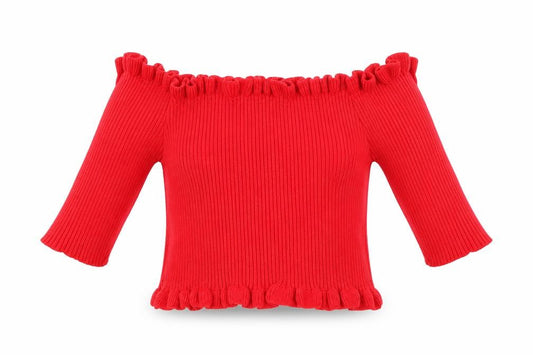 New Look Girls Red   Pullover Jumper Size 14 Years  - crop top