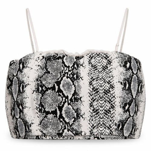 Cameo Rose Womens Grey Animal Print  Cropped Tank Size 10