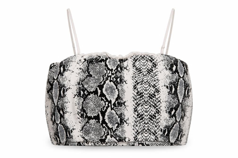 Cameo Rose Womens Grey Animal Print  Cropped Tank Size 10