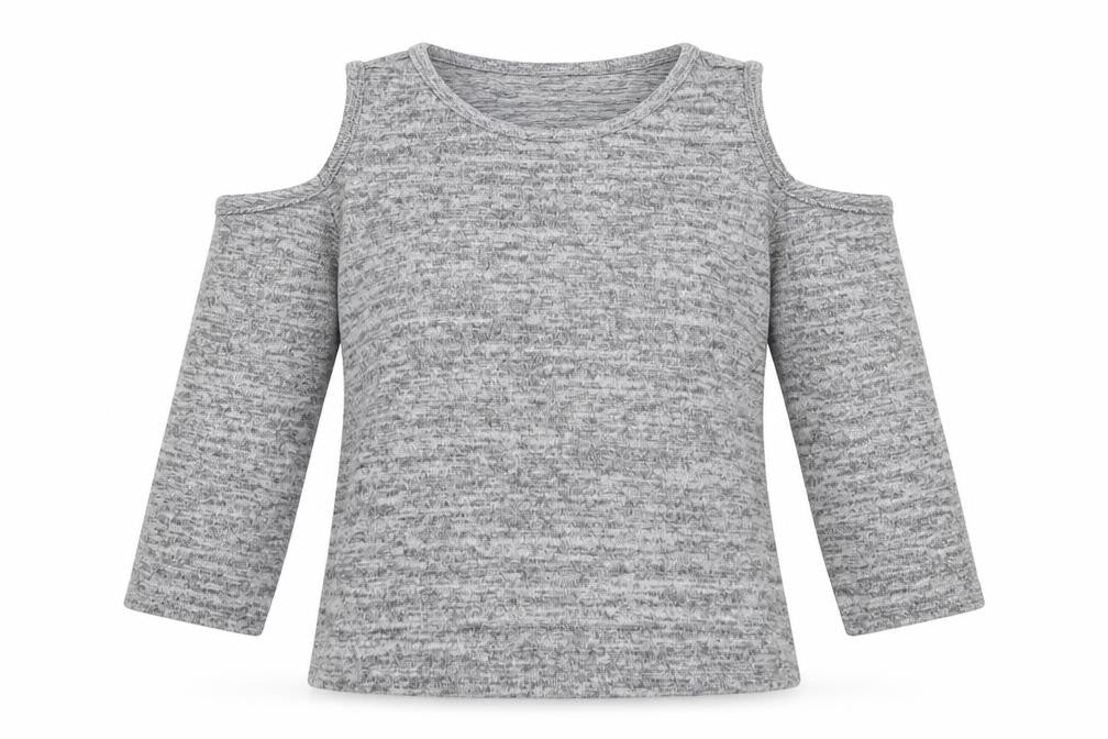 Candy Couture Girls Grey   Basic T-Shirt Size 12 Years