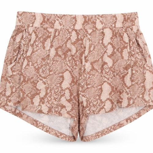 H&M Womens Pink Animal Print  Mom Shorts Size M
