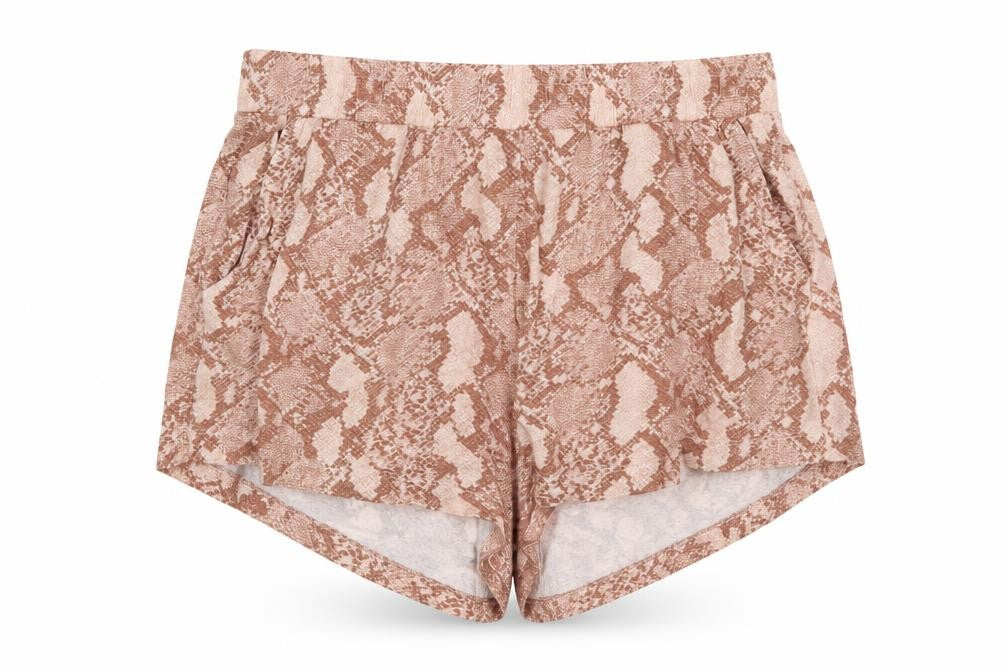 H&M Womens Pink Animal Print  Mom Shorts Size M