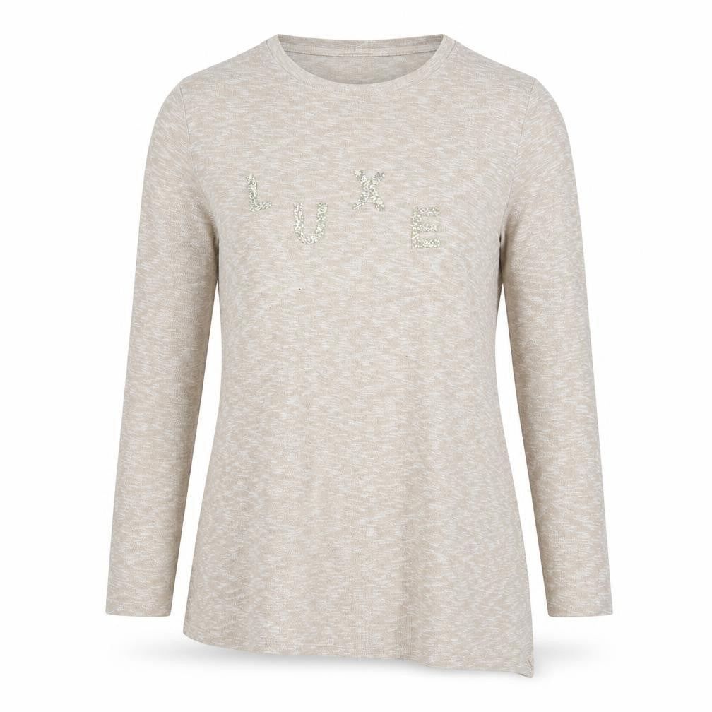 River Island Womens Beige   Basic T-Shirt Size 12  - Luxe