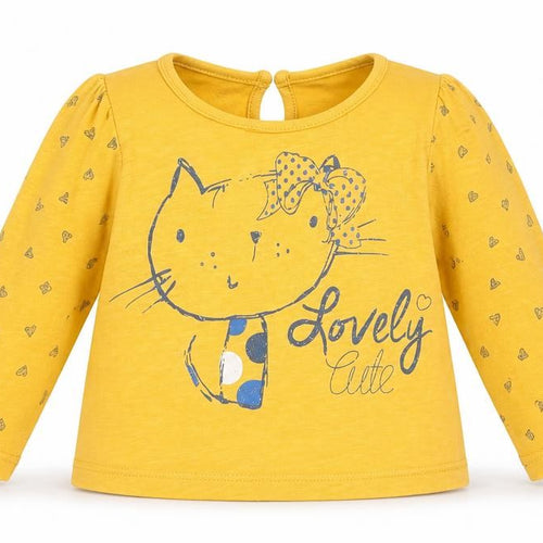 Matalan Girls Yellow   Basic T-Shirt Size 9-12 Months  - Lovely Cute