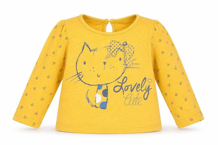 Matalan Girls Yellow   Basic T-Shirt Size 9-12 Months  - Lovely Cute