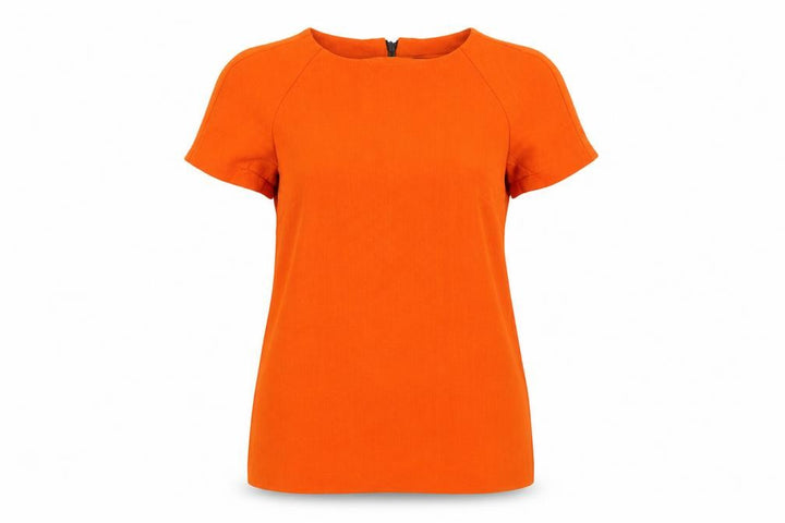 Topshop Womens Orange Basic Blouse Size 8