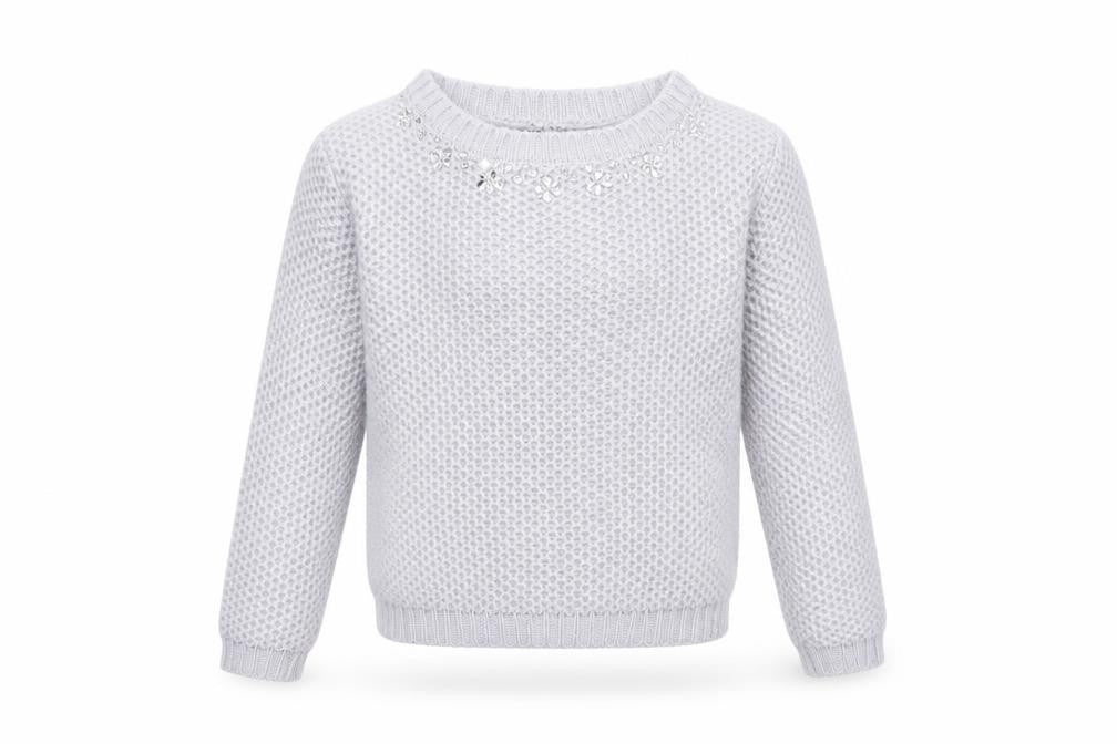 Front view of New Look girls’ grey jumper, size 12-13, years