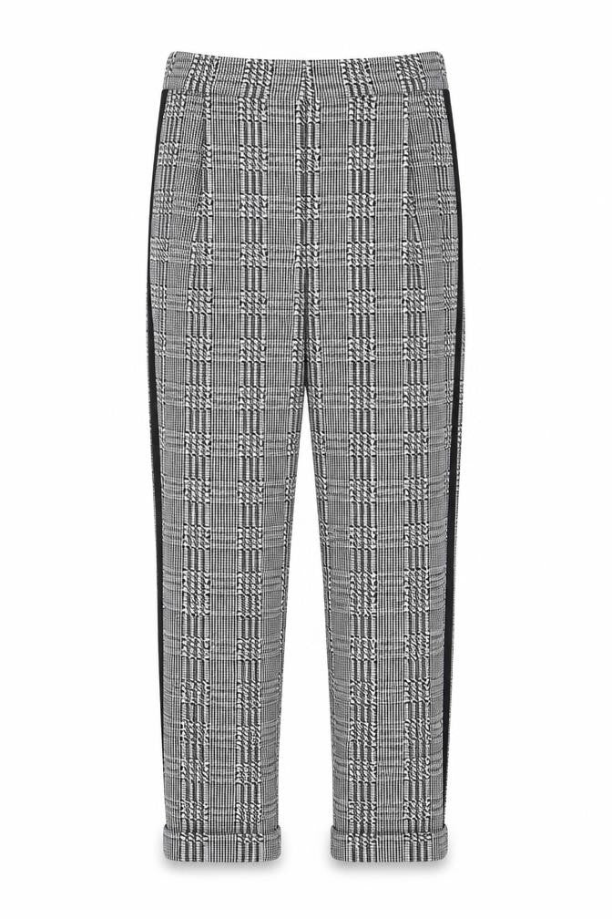 CAMEO ROSE  Womens White Check  Trousers  Size 8 L24 in