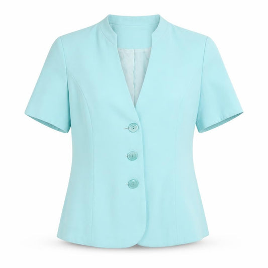 Front view of Autonomy women’s blue jacket, size UK 10