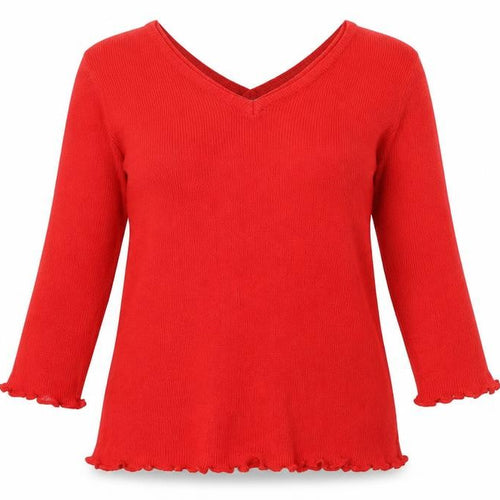 Greenvillage Womens Red  Knit Pullover Jumper Size XL