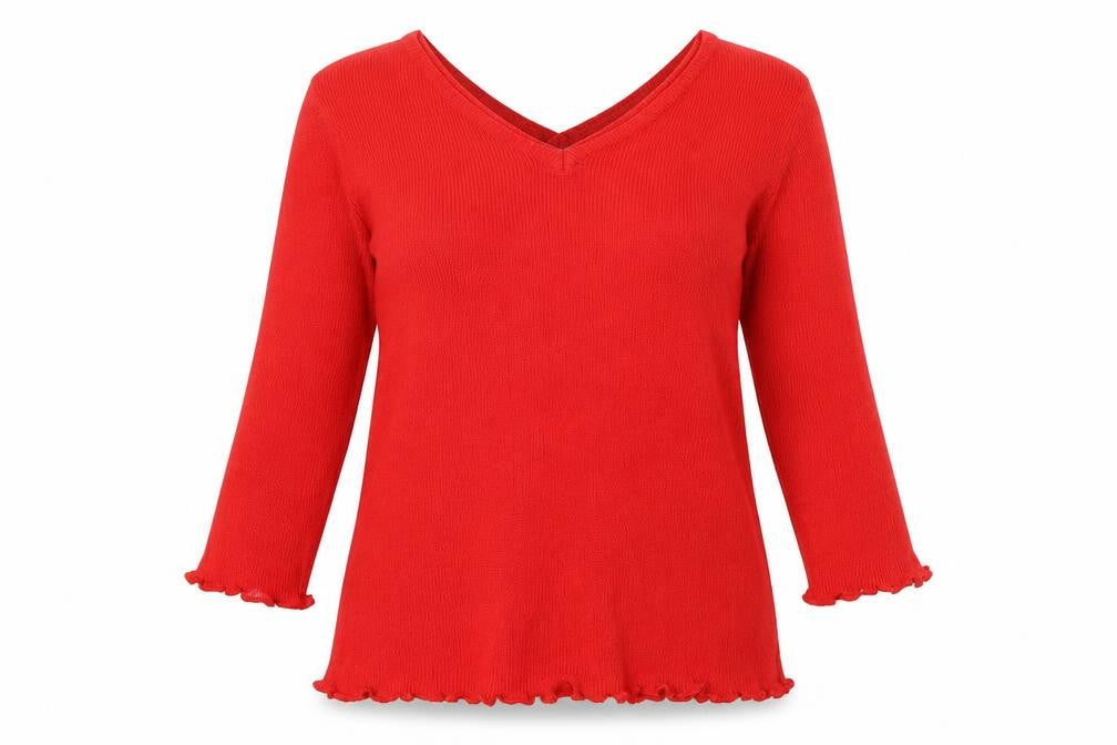 Greenvillage Womens Red  Knit Pullover Jumper Size XL